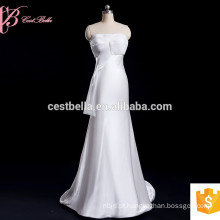 China Custom Made A LineWedding Dress 2017 Chiffon Bonito Com Trem Longo